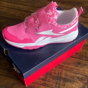 Reebok XT Sprinter Slip Pink and White Athletic Sneakers. NIB